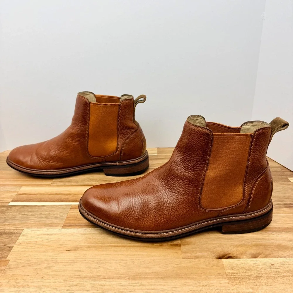 UGG Men's Brown Leather Chelsea Boots Chukka Ankle Boots Size 10
